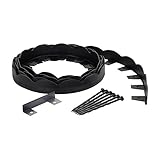 EasyFlex Decorative No-Dig Landscape Edging with Anchoring Spikes, 2.5 in. Tall Scalloped Top Garden...
