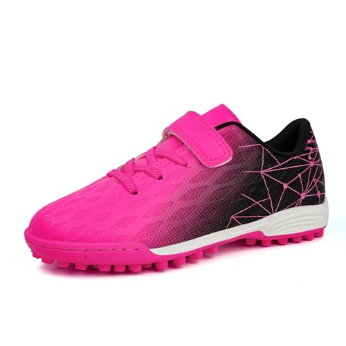 brooman Kids Indoor Soccer Shoes Boys Girls Soccer Cleats Athletic Turf Shoes