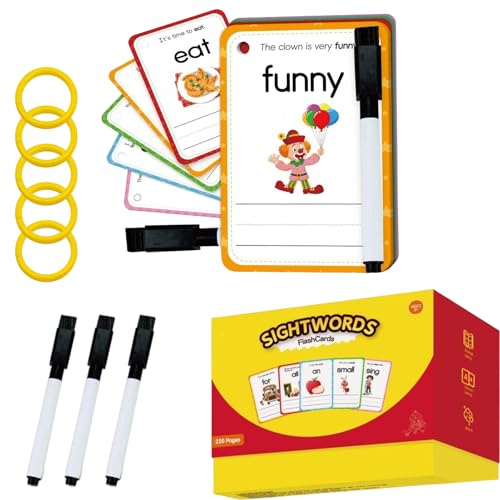 Tarjetas Didácticas de Palabras Visuales | Juegos De Lectura - Tarjetas Educativas de Palabras de Alta Frecuencia | para Niños Preescolar Maestros Educación en Casa Centros de Tutoría Cuidado