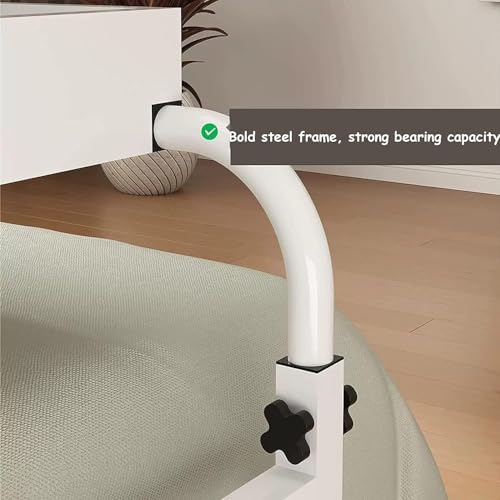 Table de lit extensible avec roulettes et poste de travail informatique mobile réglable