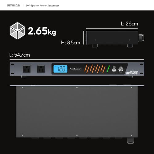 SENWOSI SW-Epsilon 10 Socket Power Conditioner/Surge Sequencer USB Type-C/Type-A Charger