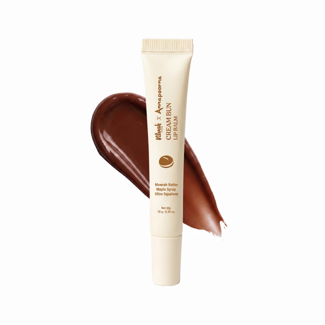 Vilvah Cream Bun Lip Balm | Hydrating & Nourishing Lip Balm for Dry, Chapped Lips | Soft Brown Tint with Mowrah Butter, Maple Syrup & Olive Squalane | Heals, Moisturizes & Evens Lip Pigmentation | 10 g-image-24