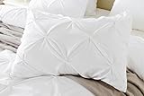 Precious Star Linen Pillow Sham Set of 2 Pinch Plated/Pintuck Pillow Cover Sham Solid Design 600...