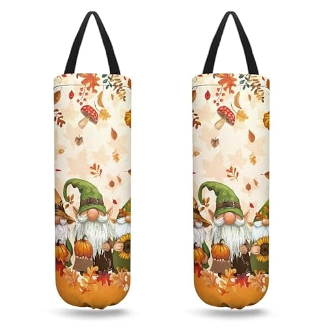 Cute Otter Plastic Bag Holder Trash Crocery Bag Storage Dispenser 2 Pack Wall Mount Plastic Bag Organizer Kitchen Decor Hanging Storage Bag Dispenser for Home Travelling