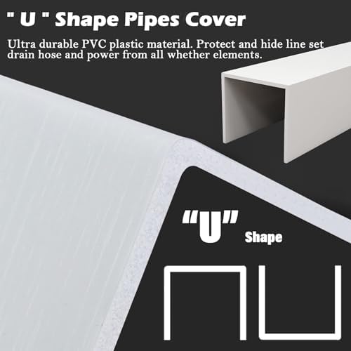 Dustproof Water Pipe Enclosure - Decorative Tube Cover for Vent Plumbing, Wall Duct Concealer, Ideal Pipe Hider for Home & Office, Durable & Stylish Design