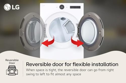 Image of LG 7.4 Cu. Ft. Smart Electric Dryer, Vented, Stackable, White - Large Capacity, Energy Efficient, Wi‑Fi Enabled