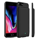 [ UPGRADED ] iPhone 8 Plus/ 7 Plus Battery Case ,MAXBEAR 7000mAh Portable Ultra Slim External Battery Charging Case Support Headphones Battery Pack for iPhone 8 Plus, iPhone 7 Plus (5.5 inch) (Black)