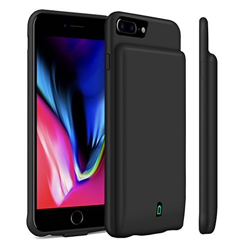 MAXBEAR 8 Plus/ 7 Plus Battery Case 7000mAh Portable Ultra Slim External Battery Charging Case Support Headphones Battery Pack for 8 Plus, 7 Plus (5.5 inch) -Black