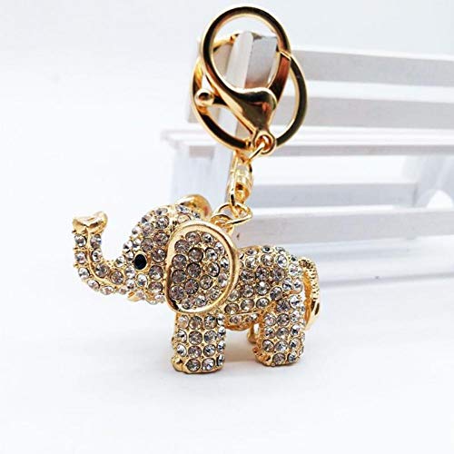 Preisvergleich Produktbild GMTEXTILES Elefant Schlüsselbund Strass Damen Tasche Anhänger Schlüsselring Niedliches Tier Elefant Schlüsselbund Geschenk