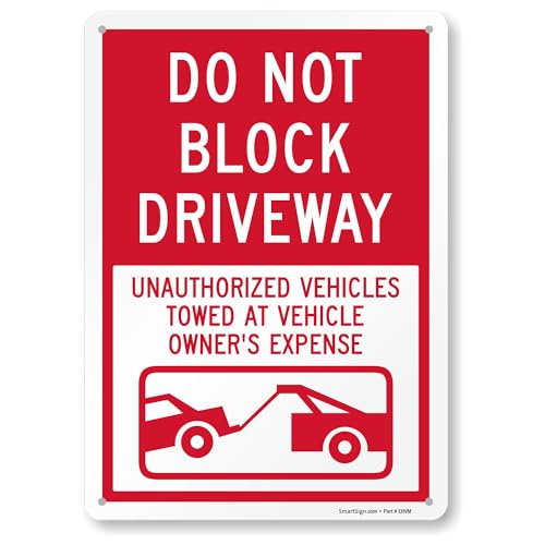 Panneau Do Not Block Driveway signalisation extérieure stationnement - 2
