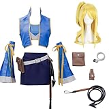 VSAEJO Lucy Heartfilia Cosplay Star Dress Fairy Tail Cosplay Shirt Lucy Heartfilia Cosplay Plus Size