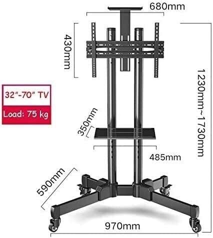 Soporte móvil de TV universal de acero con ruedas miniatura 5