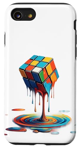 Cubo di fusione Speed Cubing Vintage Puzzle Giovani & Amanti della Matematica Custodia per iPhone SE (2020) / 7/8