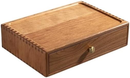 JITUIHOM Filing Cabinet Wooden Drawer Storage Box Entrance Desktop Sundries, Office A4 Paper File Cabinet Finishing Home Office(B)