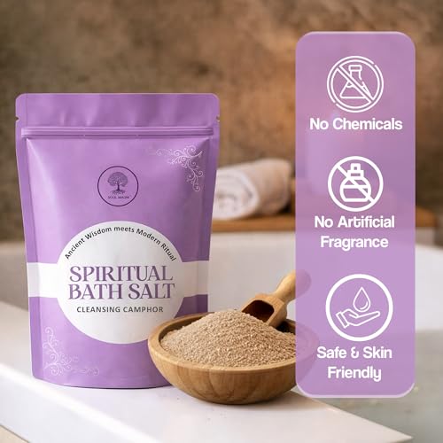Image of Spiritual Cleansing Camphor Bath Salt 200g Aura Cleansing, Negativity Removal & Energy Purification Bath Soak | Relaxing Aromatherapy Salt for Stress Relief & Spiritual Healing