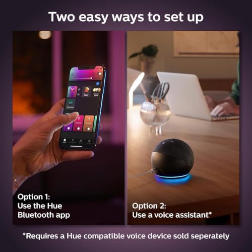 Philips Hue BR30 LED Smart Light Bulbs 2-Pack, Flicker-Free 85W Light Bulbs, Bluetooth Compatible, Compatible with Alexa, Google Assistant, and Apple HomeKit, E26 Base - image 5