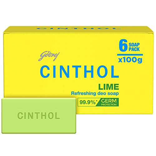 Cinthol Lime Bath Soap – 99.9% Germ Protection, 100G (Pack Of 6)