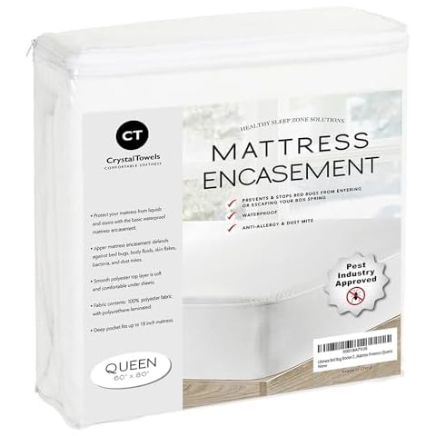 Ultimate Zippered Waterproof Mattress Protector (Queen) - by Deluxe Hotel Cover