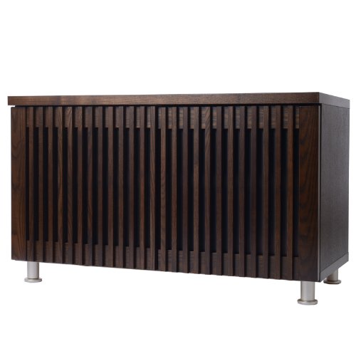 大川家具 アビライト 日本製 キャビネット 天然木タモ材使用 90幅2枚扉キャビネット ブラウン 1323