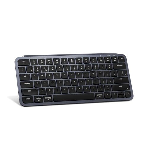Keychron B1 Pro Ultra-Slim ZMK/Launcher Wireless Bluetooth 2.4 GHz/Wired Connection Keyboard for Mac Windows Linux - Gray
