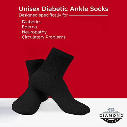 Diabetic Socks, Non-Binding Extra Wide Doctor Approved Cotton Socks for Men’s Women’s Big & Tall Size 13-15 Pack 12 Pairs4
