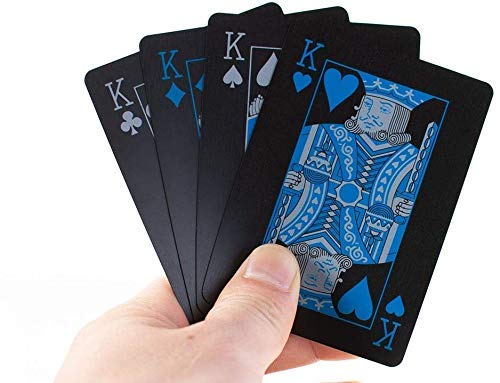 Toyshine Waterproof Plastic Playing Cards, Black Color, Classic PVC Table Cards, Black - B, For Adult - Image 5 thumbnail
