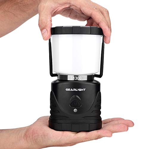 GearLight LED Camping Lantern S1300 - Up to 72 Hours Battery Powered Light - Outdoor, Camp, Tent, Hurricane, and Emergency Lanterns