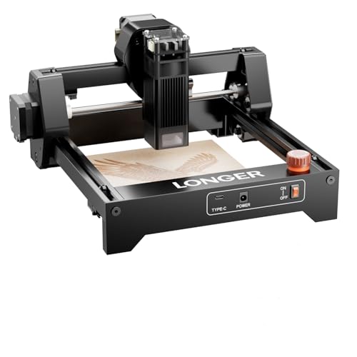 LONGER Ray5 Mini Grabador Láser CNC 5.5W, Máquina de Grabado y Corte Láser de Alta Velocidad con Wi-Fi y Parada de Emergencia, para Madera, Metal, Acrílico y Cuero, Área de Trabajo 130 x 130 mm LONGER Ray5 Mini Grabador Láser CNC 5.5W, Máquina de Grabado y Corte Láser de Alta Velocidad con Wi-Fi y Parada de Emergencia, para Madera, Metal, Acrílico y Cuero, Área de Trabajo 130 x 130 mm