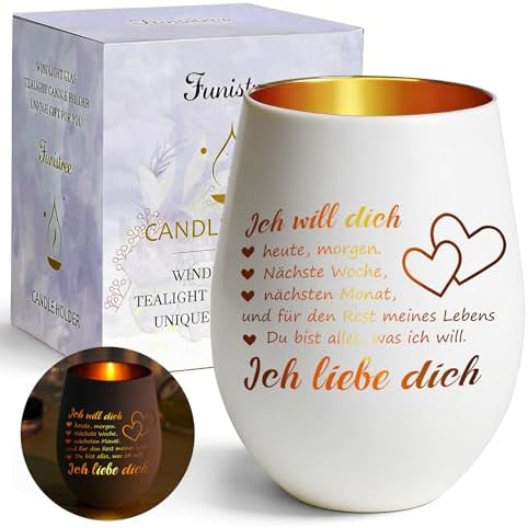Teelichthalter Geschenk Weihnachten für Freundin Sie Windlicht mi...