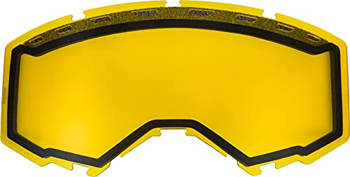 FLY Racing Adult Goggle Replacement Dual Lens with Vents (Yellow, Fits Zone Pro, Zone and Focus Models)