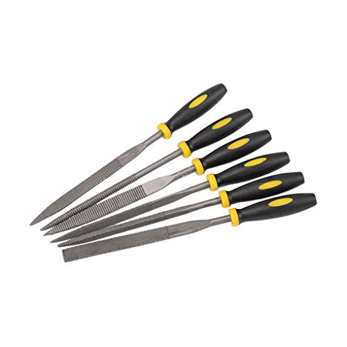 6 pz/set di lima per la lavorazione del legno in acciaio al carbonio raspa rimozione sbavature lucidatura processo ruvido raspa kit 3x140mm, giallo