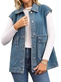 Occasion : Ce long gilet en jean convient aux festivals de musique, aux sorties décontractées ou aux conditions météorologiques de transition. Ce gilet rehausse sans effort les basiques simples.