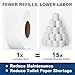 Commercial toilet paper - Jumbo toilet paper rolls -6,000 FT Industrial 2-Ply 9” Bulk Large Roll for Standard Jumbo Dispenser -100% Recycled Fibers-Soft and Absorbent Bathroom Tissue -6 Roll Case Pack