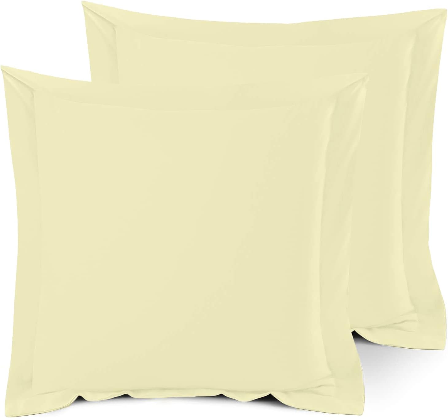 Saferay Green European Pillow Shams, Set of 2 Pillowcases