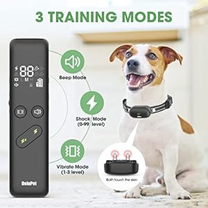 Dog Shock Collar - Electric Dog Training Collar with Remote 1600FT, Rechargeable E-Collar Waterproof Collars with 3 Training Modes, Security Lock for All Breeds, Sizes Dog Shock Collar Electric Dog Training Collar with Remote 1600FT Rechargeable E Collar Waterproof Collars with 3 Training Modes Security Lock for All Breeds Sizes