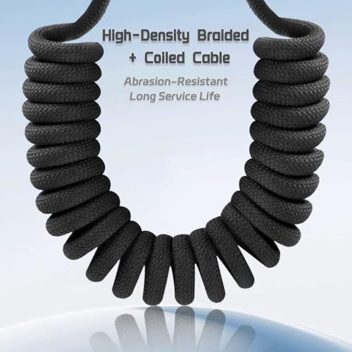 Alvin's Cables Cable en Espiral XLR de Perfil bajo de 3 Pines Macho a Hembra, ultraflexible, Reforzado con aramida para cámaras Sony y Canon Blackmagic Pro y Audio de Estudio (Negro) - imagen 2