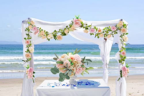 Ausogo Pink Artificial Flowers 31Pcs Roses Wedding Bouquets Combo Box Set,Fake Flowers With Stems,Pure And Elegant Silk Flowers For Decoration,Diy,Cake Decor,Party,Baby Shower,Home,Outdoor #TOP5