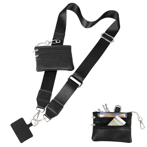 2-in-1 Clip and Go Crossbody Phone Lanyard with Detachable Wallet