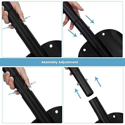 HAUSPROFI Snow Shovel, Tactical Shovel Collapsible Design Aluminium Alloy, Hand Shovel for Car, Snow, Gardenn and Camping, Black, Detachable Five-Piece Construction - Thumbnail 4