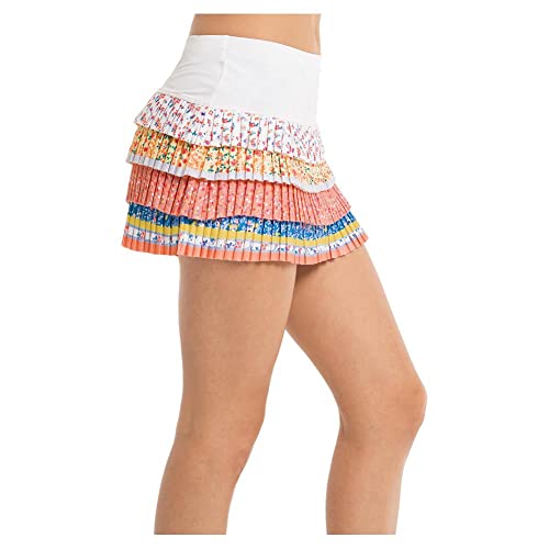 Lucky In Love Women`s Pleated Tennis Skort White #TOP2