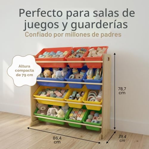 Organiza juguetes y elimina el desorden con el mueble infantil seguro Humble Crew natural 4