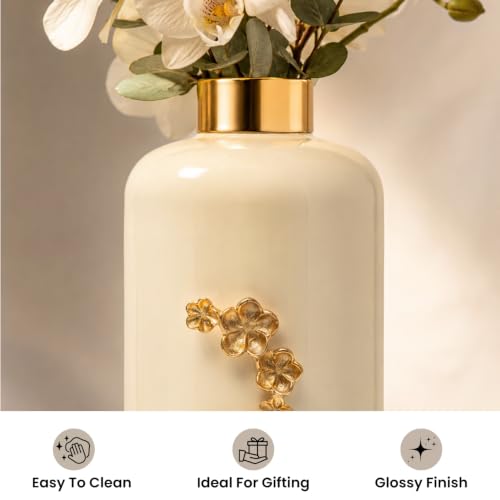 Image of Urban Born Vases For Living Room Corner |Big Vases For Elegant Home Decoration |Home Decor Flower Vase Iron |Fresh or artificial Metal Flower Vase Stand For Dining Table, Bedroom, Office, Wedding Gift