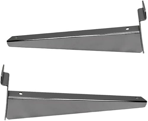 Miniatura 4 de Soporte de estante de madera cromada de 11 pulgadas para colgar a la izquierda, derecha