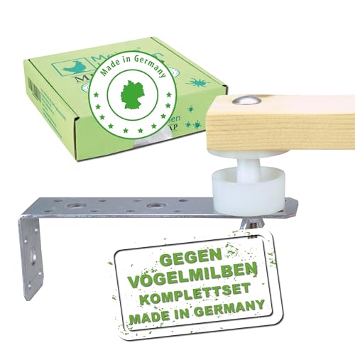 MeineHennen Original Milbensperre/Milbenfalle der Milbenschutz Hühner - Einfache Montage im Hühnerstall - effektive Bekämpfung der roten Vogelmilbe/Hühnermilbe - Set mit Zwei Milbenfallen