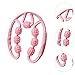 FashionCha Hand Held Muscle Roller for Legs Cellulite Leg Roller for Thighs 7 Wheels Multifunctional Massage Tool for Shoulder Waist Arm, Pink