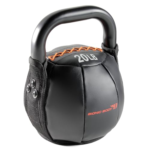 BIONIC BODY by Marcy Soft Kettlebell with Handle for Weightlifting, Conditioning, Strength and core Training