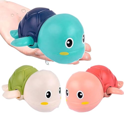 Image of New BathToys for New Born Baby Swimming Turtle Toddlers 1-3, Floating Wind Up Toys for 1-5 Year Old Boy Girl Bathtub Water Toys, Preschool Toddler Pool Toys