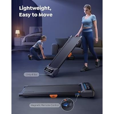 ACEZOE Walking Pad Treadmill with 10% Incline, Under Desk Treadmill, Compact Portable Treadmills for Home Office, 285lbs Capacity, APP/Remote Control, Exercise Anytime, Low-Noise