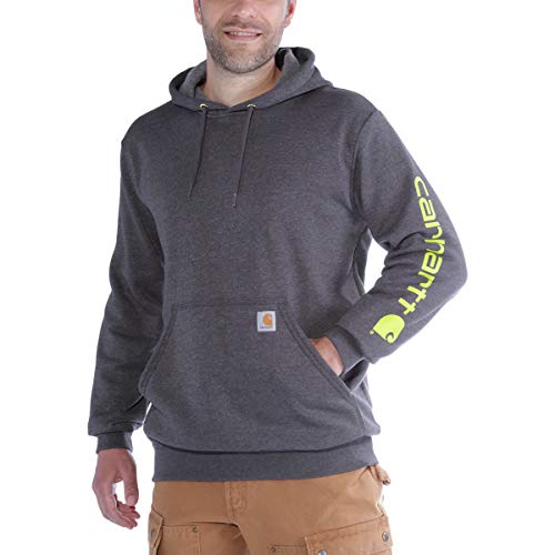 Carhartt Men's Midweight Sleeve Logo Hooded Sweatshirt (Regular and Big & Tall Sizes)