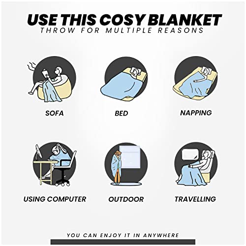 GC GAVENO CAVAILIA Waffle Popcorn King Throw – Soft Honeycomb Textured Blanket for Sofa and Bed | Lightweight, Fluffy and Easy Care Bedspread | Cosy, Warm Throw for All Seasons, Charcoal, 200x240 cm